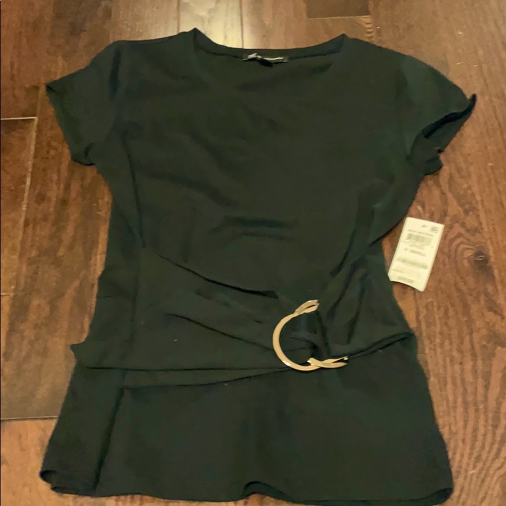 INC buckle waist tee